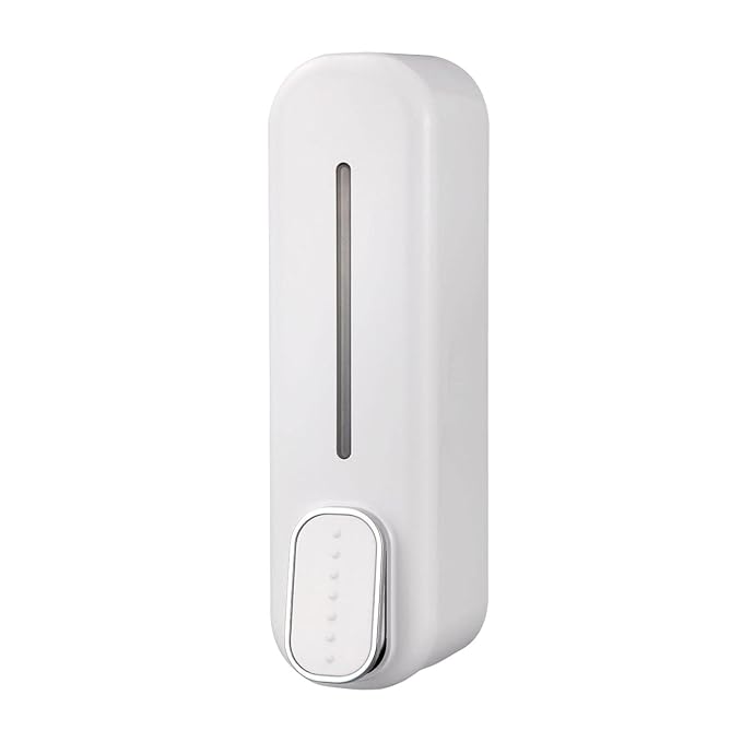 Wall Mount Hand Liquid Shampoo Shower Gel Dispenser for Hotel Bathroom White