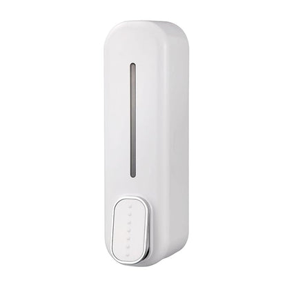 Wall Mount Hand Liquid Shampoo Shower Gel Dispenser for Hotel Bathroom White